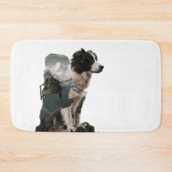 Item preview, Border Collie Mountain Hiking Adventure Dog designed and sold by NicolasGlowArt.