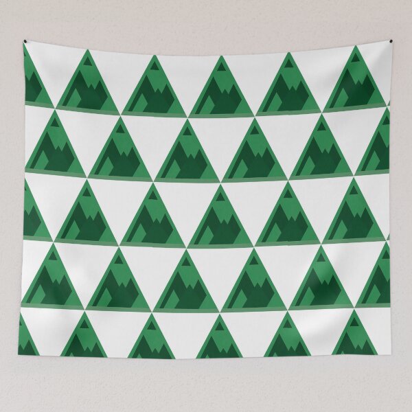 Item preview, Geometric Mountain Pattern – Modern Green Alpine Landscape Design designed and sold by Swish-Designs.