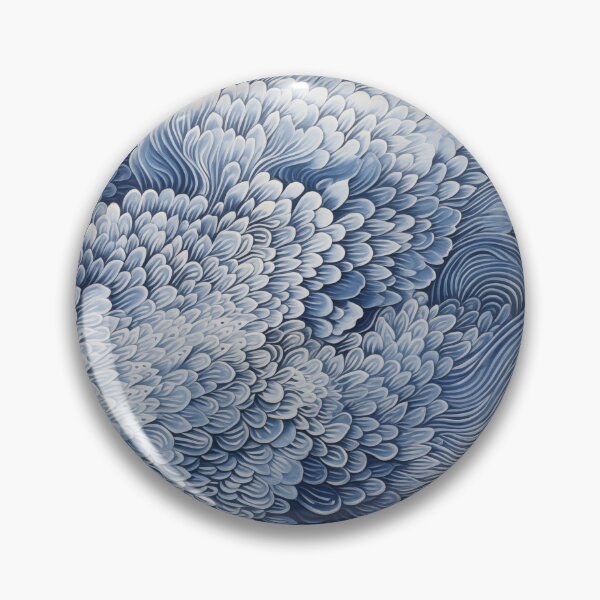 Item preview, Japanese Shibori Indigo Blue and White floral designed and sold by KsaveraArt.