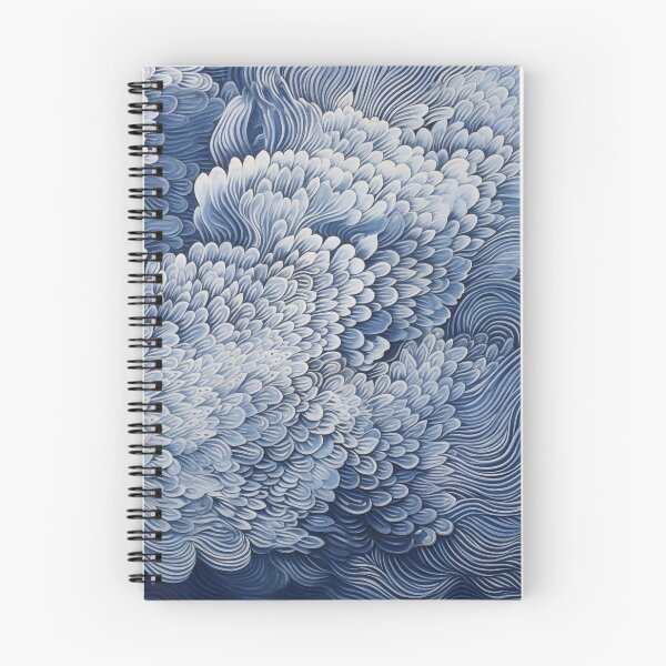Item preview, Japanese Shibori Indigo Blue and White floral designed and sold by KsaveraArt.