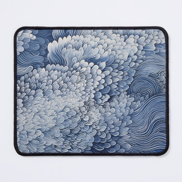 Item preview, Japanese Shibori Indigo Blue and White floral designed and sold by KsaveraArt.