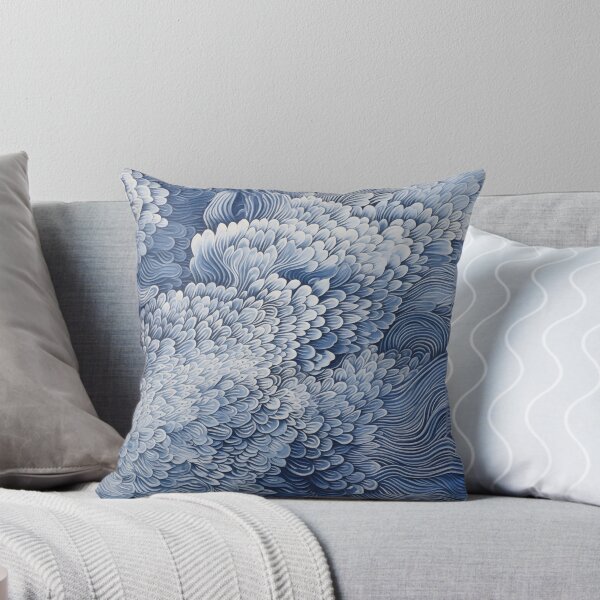 Item preview, Japanese Shibori Indigo Blue and White floral designed and sold by KsaveraArt.