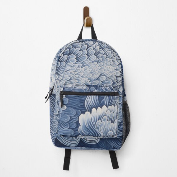 Item preview, Japanese Shibori Indigo Blue and White floral designed and sold by KsaveraArt.