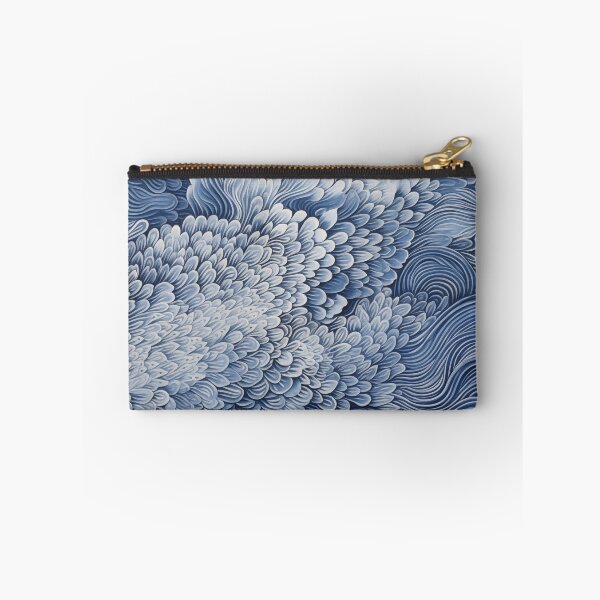 Item preview, Japanese Shibori Indigo Blue and White floral designed and sold by KsaveraArt.