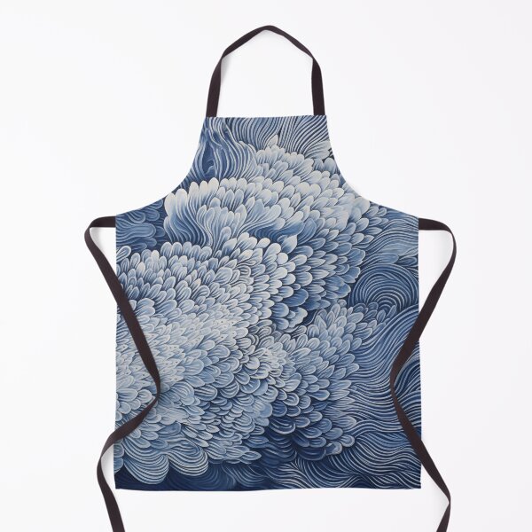 Artikelvorschau, Japanisches Shibori-Muster, indigoblau und weiß, mit Blumenmuster entworfen und verkauft von KsaveraArt.