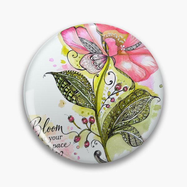 Aperçu de l'œuvre Épanouissez-vous à votre rythme avec le Zentangle floral créée et vendue par LorieFossaArt.