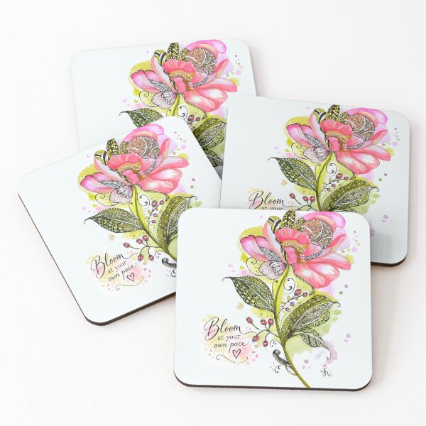 Item preview, Bloom at Your Own Pace Zentangle Floral designed and sold by LorieFossaArt.