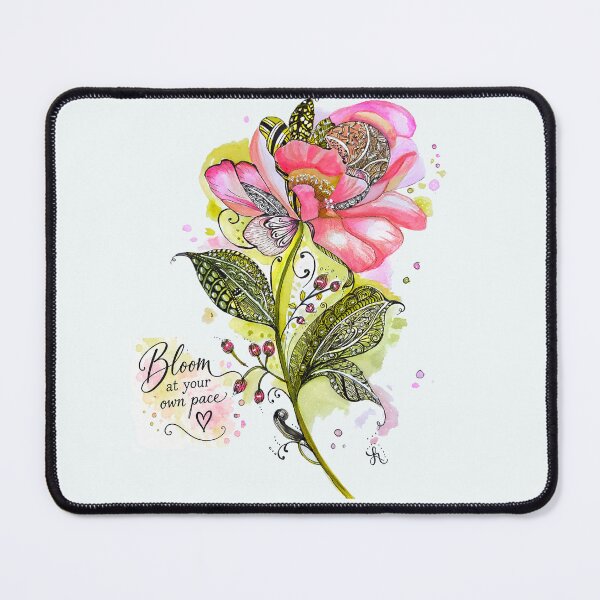 Item preview, Bloom at Your Own Pace Zentangle Floral designed and sold by LorieFossaArt.