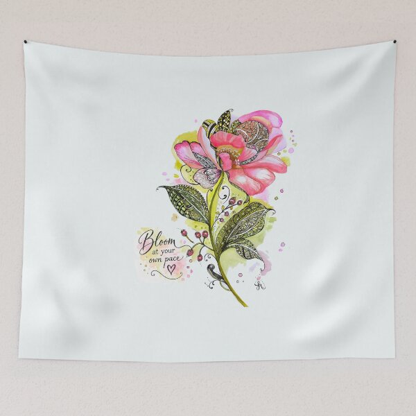 Item preview, Bloom at Your Own Pace Zentangle Floral designed and sold by LorieFossaArt.