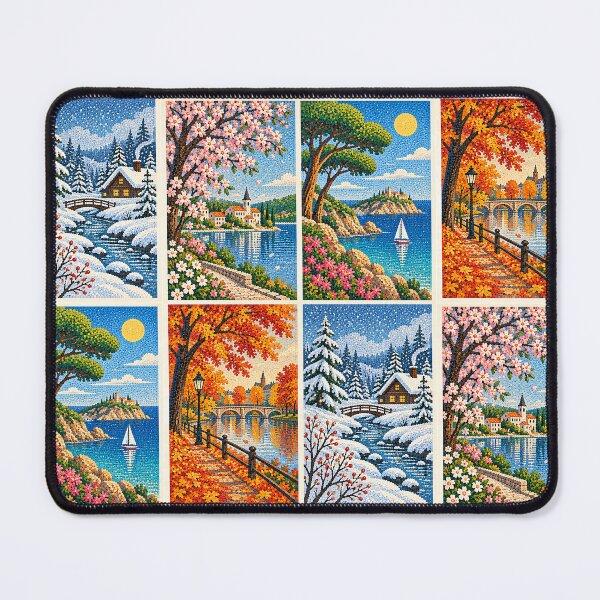 Item preview, Four Seasons - Pointillism designed and sold by FloreDreamStudio.