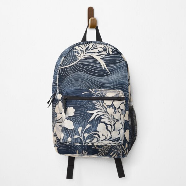 Item preview, Japanese Shibori Indigo Blue and White floral designed and sold by KsaveraArt.