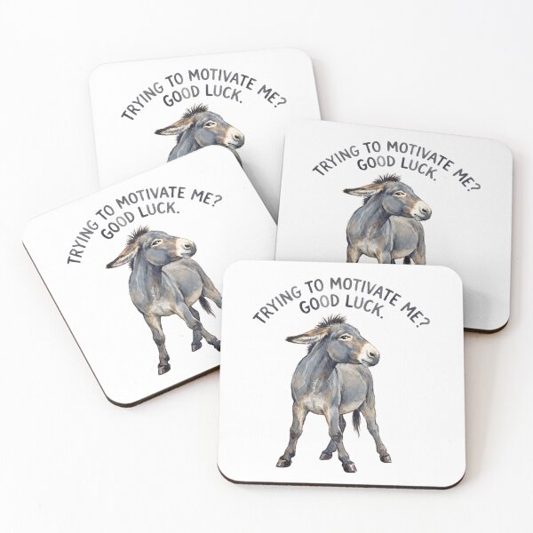 Item preview, Stubborn Donkey Motivation designed and sold by Tiffany Roy.