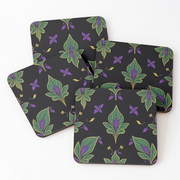 Item preview, purple gold and green floral  designed and sold by sweetytops.