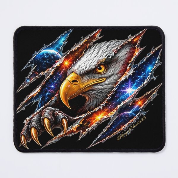 Item preview, Cosmic Eagle Claw Rift - Galaxy Freedom Vision Art designed and sold by KingofHearts25.