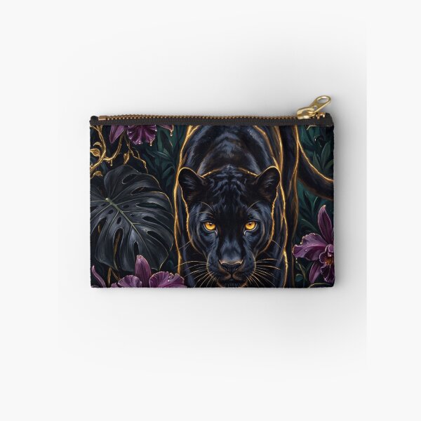 Item preview, The Velvet Sovereign - Dark Botanical Black Panther Oil Painting designed and sold by The Gilded Cage.