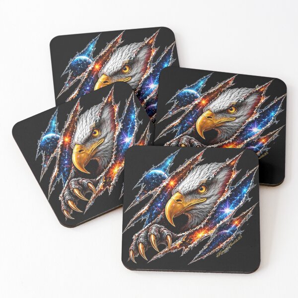 Item preview, Cosmic Eagle Claw Rift - Galaxy Freedom Vision Art designed and sold by KingofHearts25.