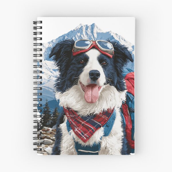 Item preview, Adventurous Border Collie Dog Mountain Hiker designed and sold by NicolasGlowArt.