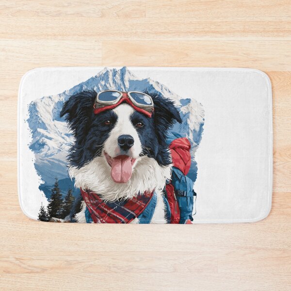 Item preview, Adventurous Border Collie Dog Mountain Hiker designed and sold by NicolasGlowArt.