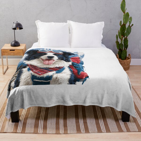 Item preview, Adventurous Border Collie Dog Mountain Hiker designed and sold by NicolasGlowArt.