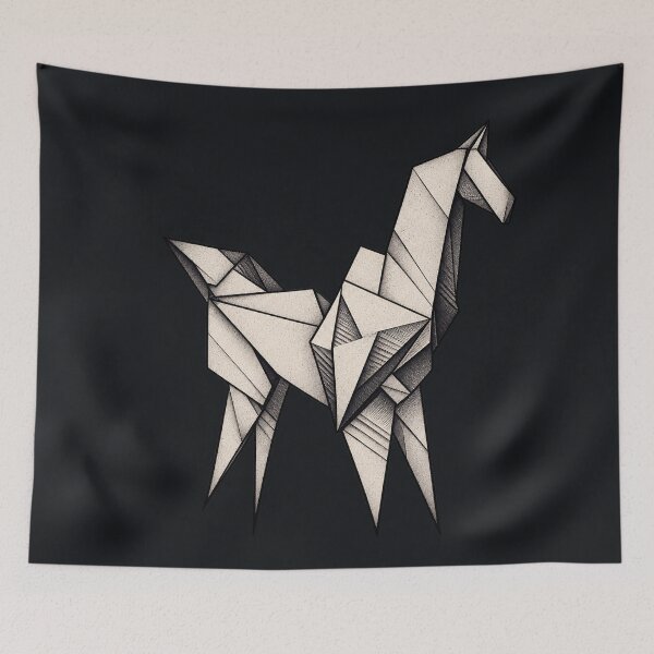 Item preview, Blade Runner Origami Unicorn – Geometric Sci-Fi Art designed and sold by SHARPEI.