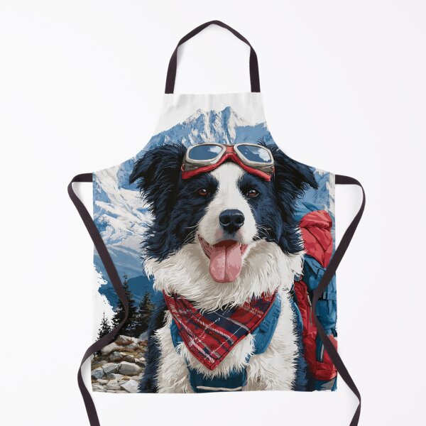 Item preview, Adventurous Border Collie Dog Mountain Hiker designed and sold by NicolasGlowArt.