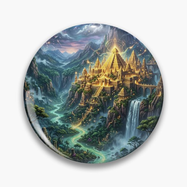 Item preview, El Dorado - Lost City of Gold Fantasy Art designed and sold by Lucid Dream Pixel.
