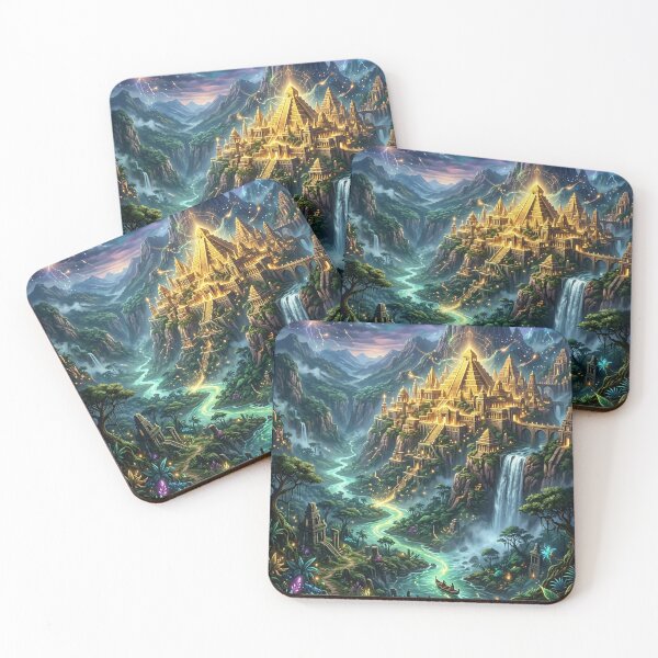 Item preview, El Dorado - Lost City of Gold Fantasy Art designed and sold by Lucid Dream Pixel.