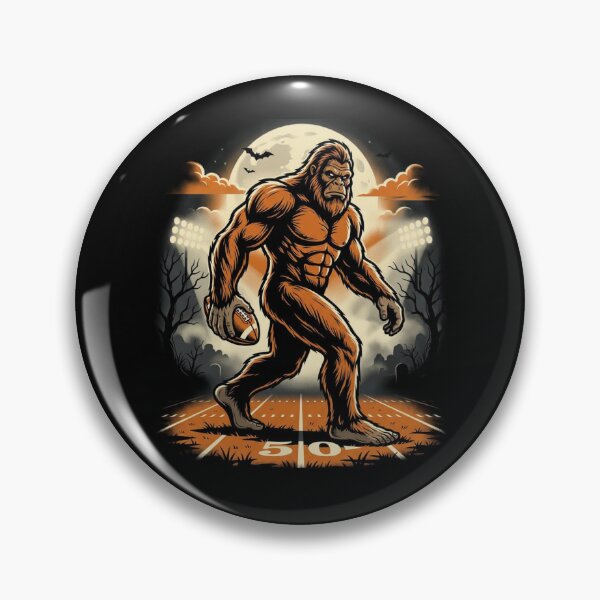 Item preview, Bigfoot Football Halloween Sasquatch Full Moon Spooky Sports Game Night Design designed and sold by 519xdesign.