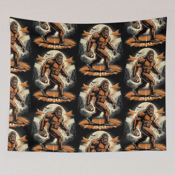 Item preview, Bigfoot Football Halloween Sasquatch Full Moon Spooky Sports Game Night Design designed and sold by 519xdesign.