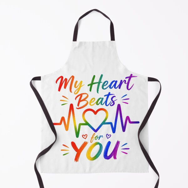 Item preview, My Heart Beats For You Rainbow Pride EKG Graphic designed and sold by Sybille-Yates.