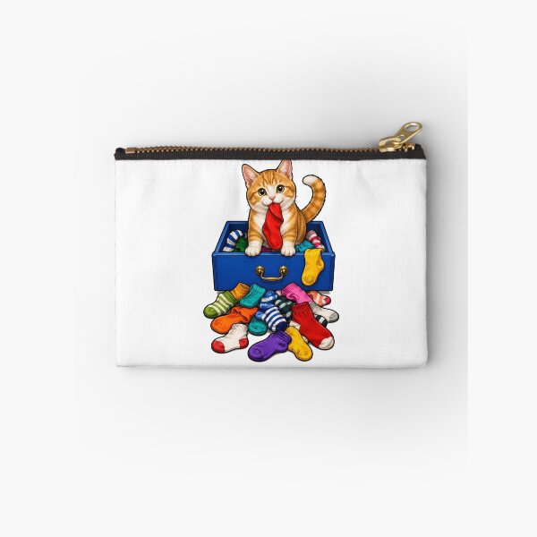 Item preview, Orange Kitten Sock Drawer Thief Art designed and sold by Old's Cool Cat Studio.