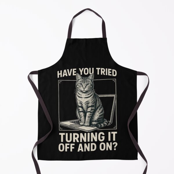 Item preview, Funny Cat Tech Engineer Have You Tried Turning It Off And On, Tech Support Humor, Computer It Guy designed and sold by Dabbing Turtle Designs.
