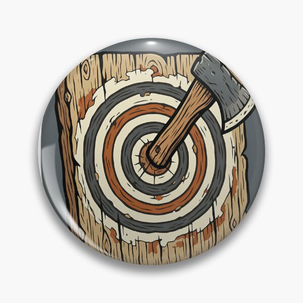 Item preview, Hatchet in Target Board Rustic Woodcut designed and sold by DIUMERI.