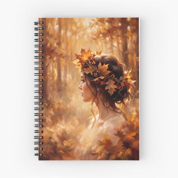 Item preview, Woman with Leaf Wreath designed and sold by RedPeaStudio.