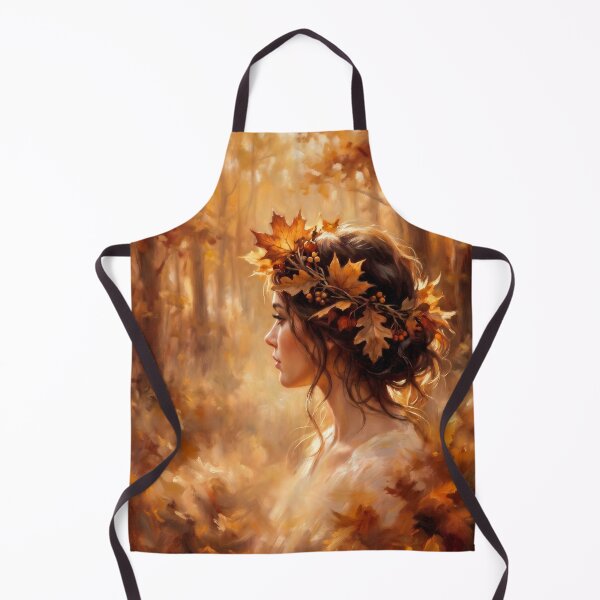Item preview, Woman with Leaf Wreath designed and sold by RedPeaStudio.