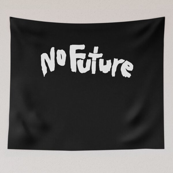 Item preview, Distressed No Future Sci-fi Punk White Text designed and sold by MathWare MathClips.