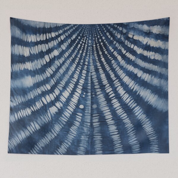 Item preview, Japanese Shibori Indigo Blue and White Mandala designed and sold by KsaveraArt.