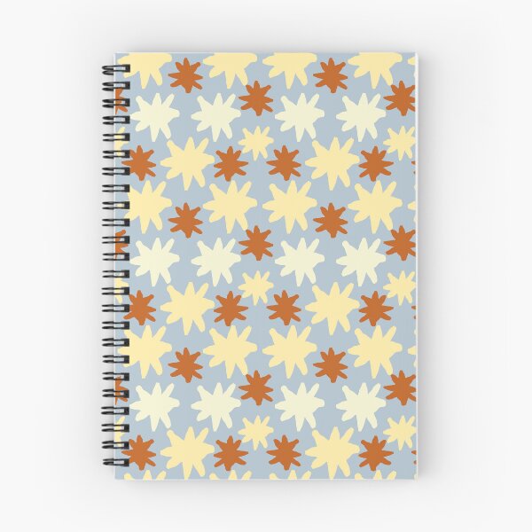 Item preview, Scandinavian Folk Floral Dust Blue Terracotta Cream Pattern designed and sold by adamstav-prints.
