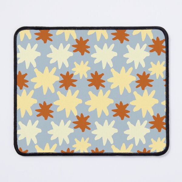 Item preview, Scandinavian Folk Floral Dust Blue Terracotta Cream Pattern designed and sold by adamstav-prints.