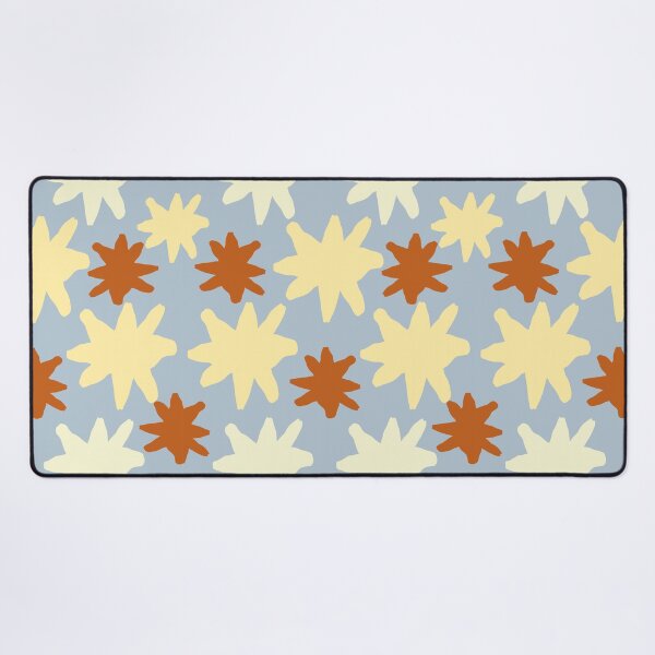 Item preview, Scandinavian Folk Floral Dust Blue Terracotta Cream Pattern designed and sold by adamstav-prints.