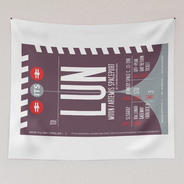 Item preview, Moon Boarding Pass (Interplanetary Space Travel Ticket Collection) designed and sold by BGALAXY.