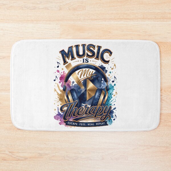 Item preview, Music Is My Therapy Headphones Listener Design designed and sold by Yafa-Design.