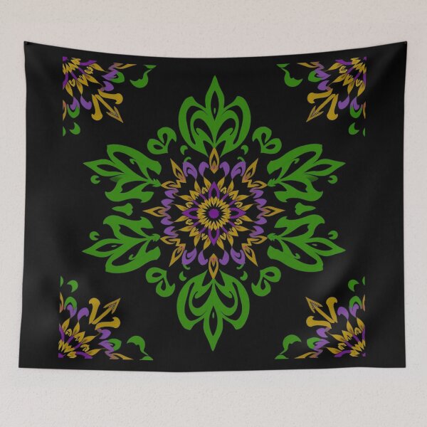 Item preview, purple gold and green floral 2 designed and sold by sweetytops.