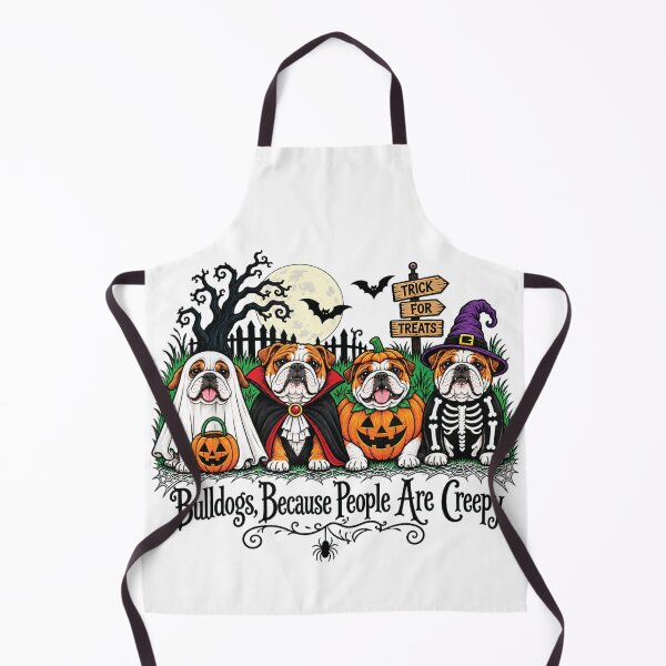 Item preview, bulldog Halloween trick or treats spooky moon night designed and sold by otaku.edwardj.