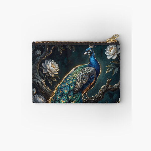 Item preview, The Imperial Gilded Peacock - Dark Botanical Oil Painting designed and sold by The Gilded Cage.
