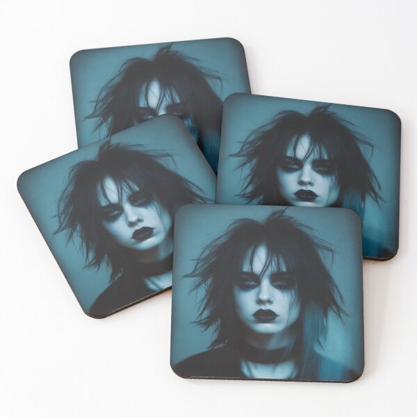Item preview, Close Up Dark Goth Eyes Piercing Blue Aesthetic designed and sold by mimikaka.