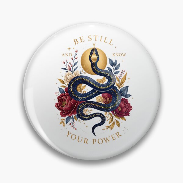 Item preview, Mystical Snake Floral Be Still Know Your Power designed and sold by Yafa-Design.