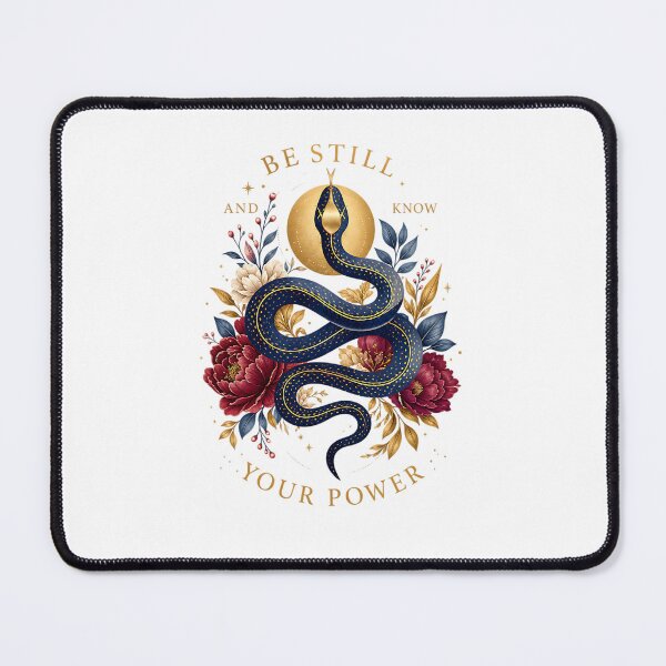 Item preview, Mystical Snake Floral Be Still Know Your Power designed and sold by Yafa-Design.