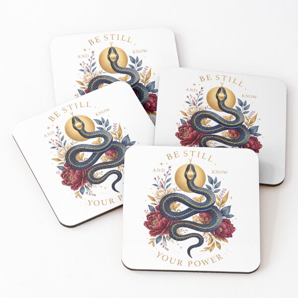 Item preview, Mystical Snake Floral Be Still Know Your Power designed and sold by Yafa-Design.