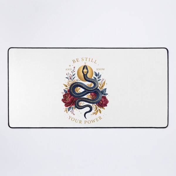 Item preview, Mystical Snake Floral Be Still Know Your Power designed and sold by Yafa-Design.